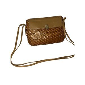 Aldo D’ Oro Vintage Wicker & Leather Shoulder Bag By JR